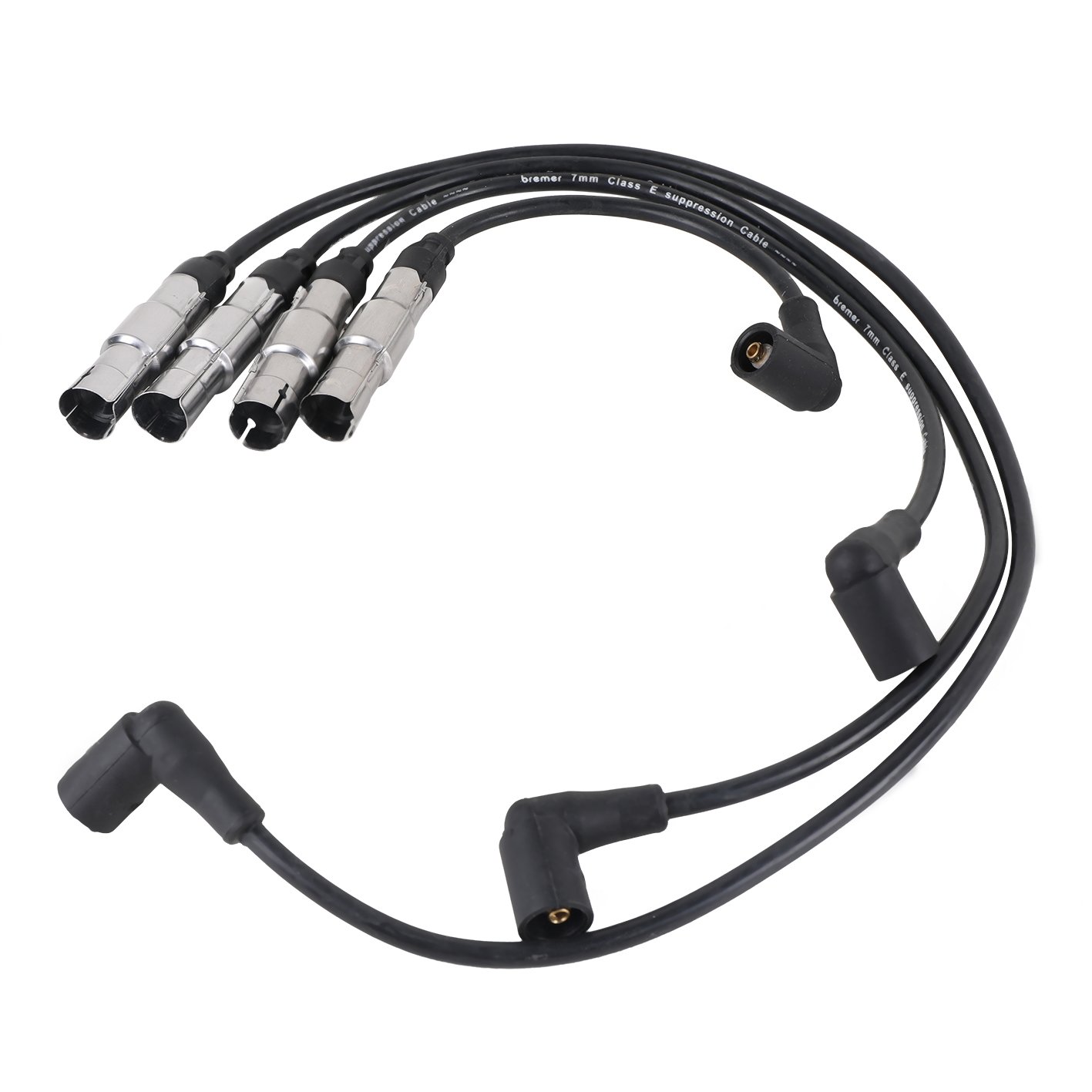 ST-4129 7mm Ignition Spark Plug Wire Set, Set of 4, for Volkswagen 2001-2005 Beetle/ 2001-2007 Golf/ 2007-2010 Golf City/ 2001-2005 Jetta, L4, 2.0L, 121cid