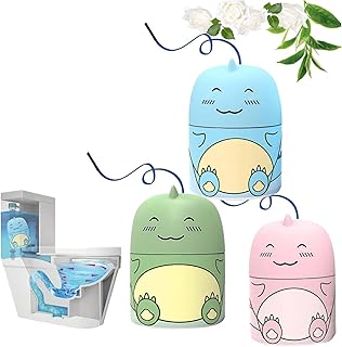 Toilet Wonder Limpio y Fresco, Adorable Botella con Forma de Dinosaurio, Desodorante for Inodoros y Ambientadores con Aroma a Océano, Jazmín y Melocotón(3 pcs different)