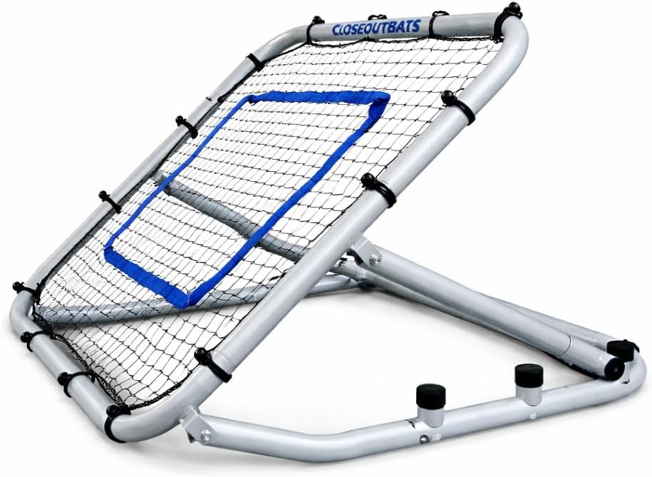 3 x 3 Rebounder Net for Baseball Softball - Portable and Adjustable - Pitching Throwing and Fielding