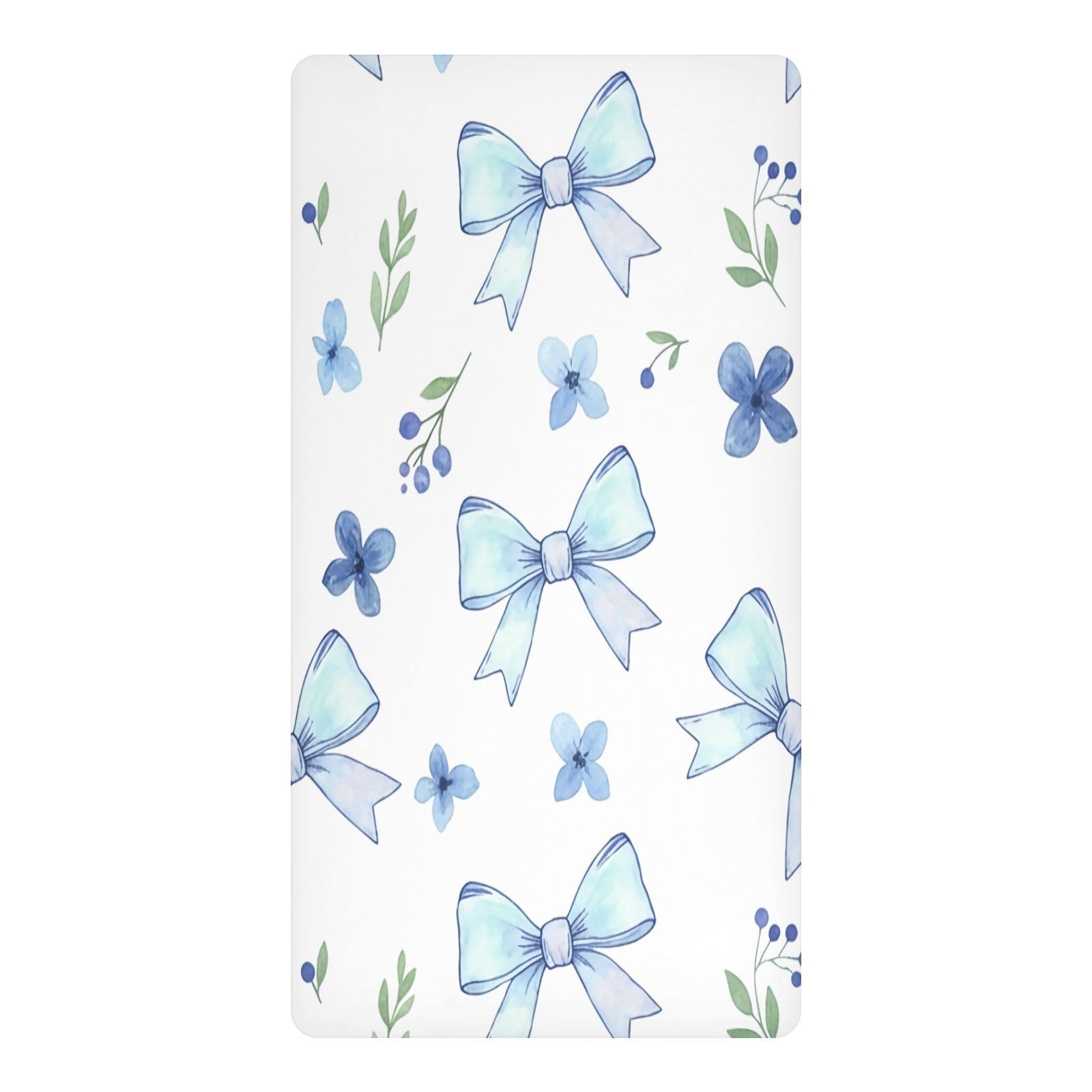 JiangGgen Bows Baby Crib Sheet Soft Breathable Playard Sheet-S