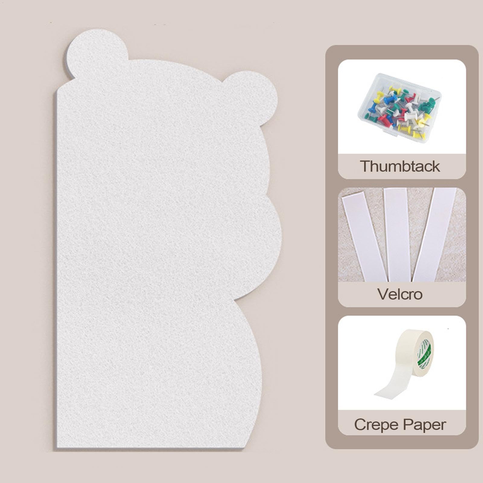 Tablón de anuncios de fieltro, paneles de chinchetas decorativos | panel de anuncios de pared, soporte de fotos multiusos para sala de estar y dormitorio