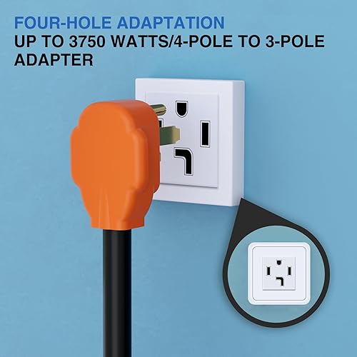 Miniatura 264 de Nilight Cable adaptador de cargador EV de 50 amperios a 50 amperios de 4 clavijas de cobre puro 250 V para soldador, conversión de enchufe Enchufe