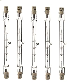 MVPRO Premium Halogen 1000W Tube for Continuous Light for Videography and Photography with Halogen Base White(Pack of 5)
