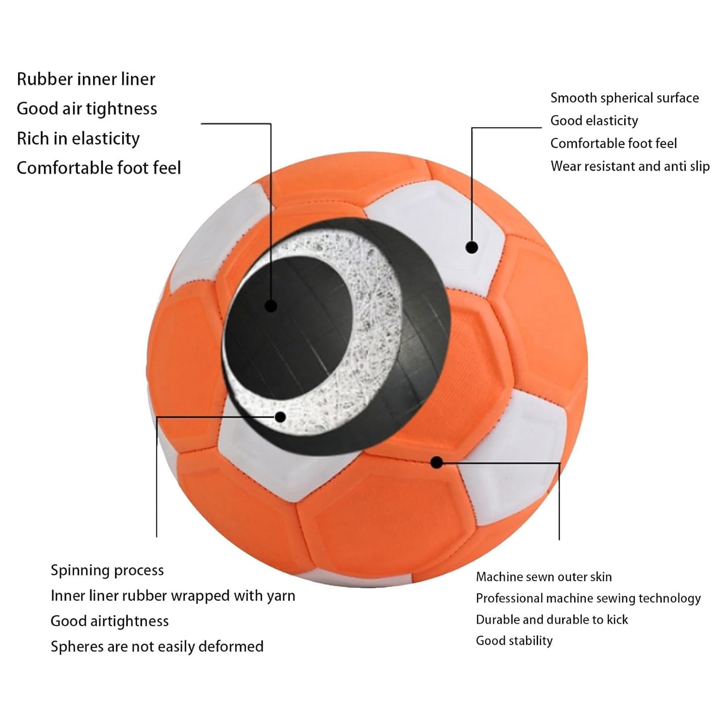 Curve And Swerve Football – Balón Con Diseño Hexagonal Para Trayectorias Curvas, Perfecto Para Tiros Libres Y Pases Con Efecto, ¡diversión Asegurada!