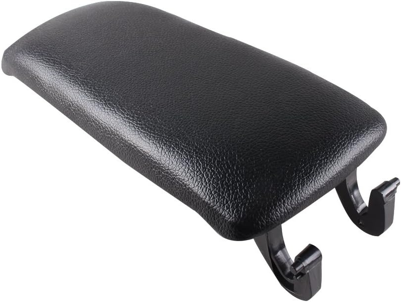 Car Leather Armrest Center Console Lid Cover Compatible with Audi A4 S4 A6 2000-2006 Black