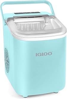 Igloo Automatic Self-Cleaning Portable Electric Countertop Ice Maker Machine with Handle, 26 Pounds in 24 Hours, 9 Ice Cubes Ready in 7 Minutes, with Ice Scoop and Basket