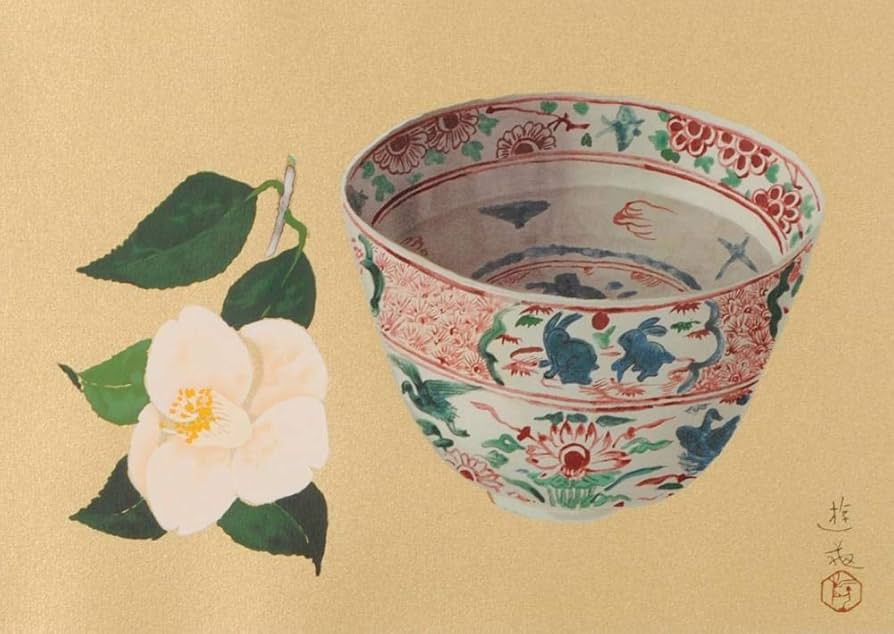 小倉遊亀 リトグラフ 献花（椿) 小倉遊亀 リトグラフ 献花（椿) 小倉