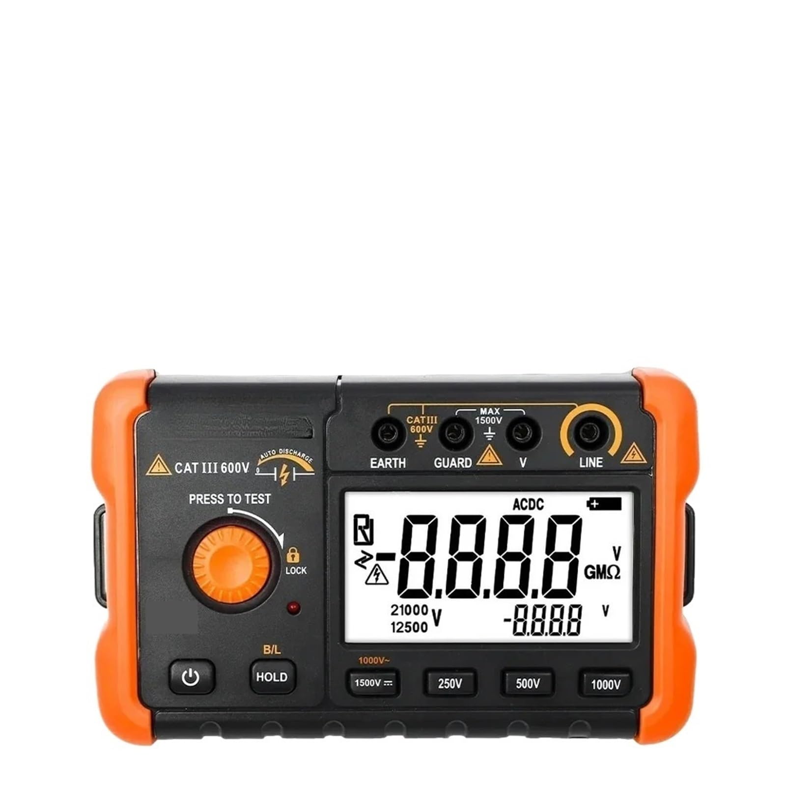 Medidor de Resistencia, Megóhmetro digital VC-60B+, probador de resistencia de aislamiento de 1000 V, medidor preciso