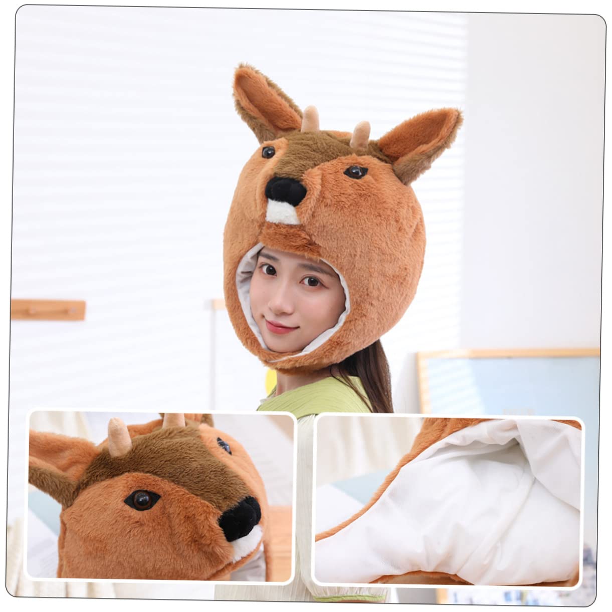 UPKOCH 2piezas Sombrero De Fiesta De Peluche De Ciervo Para Accesorio Divertido De Carnaval y Fotografía Para Celebraciones y Fiestas Temáticas