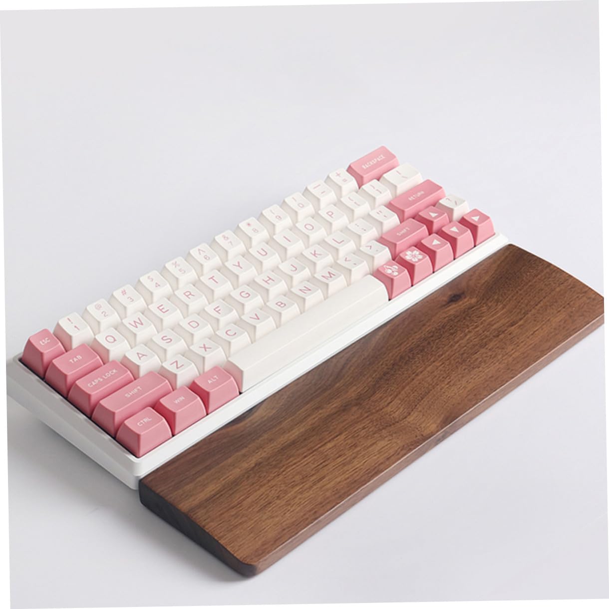 Handgelenkauflage 440mm aus Walnussholz für Tastatur