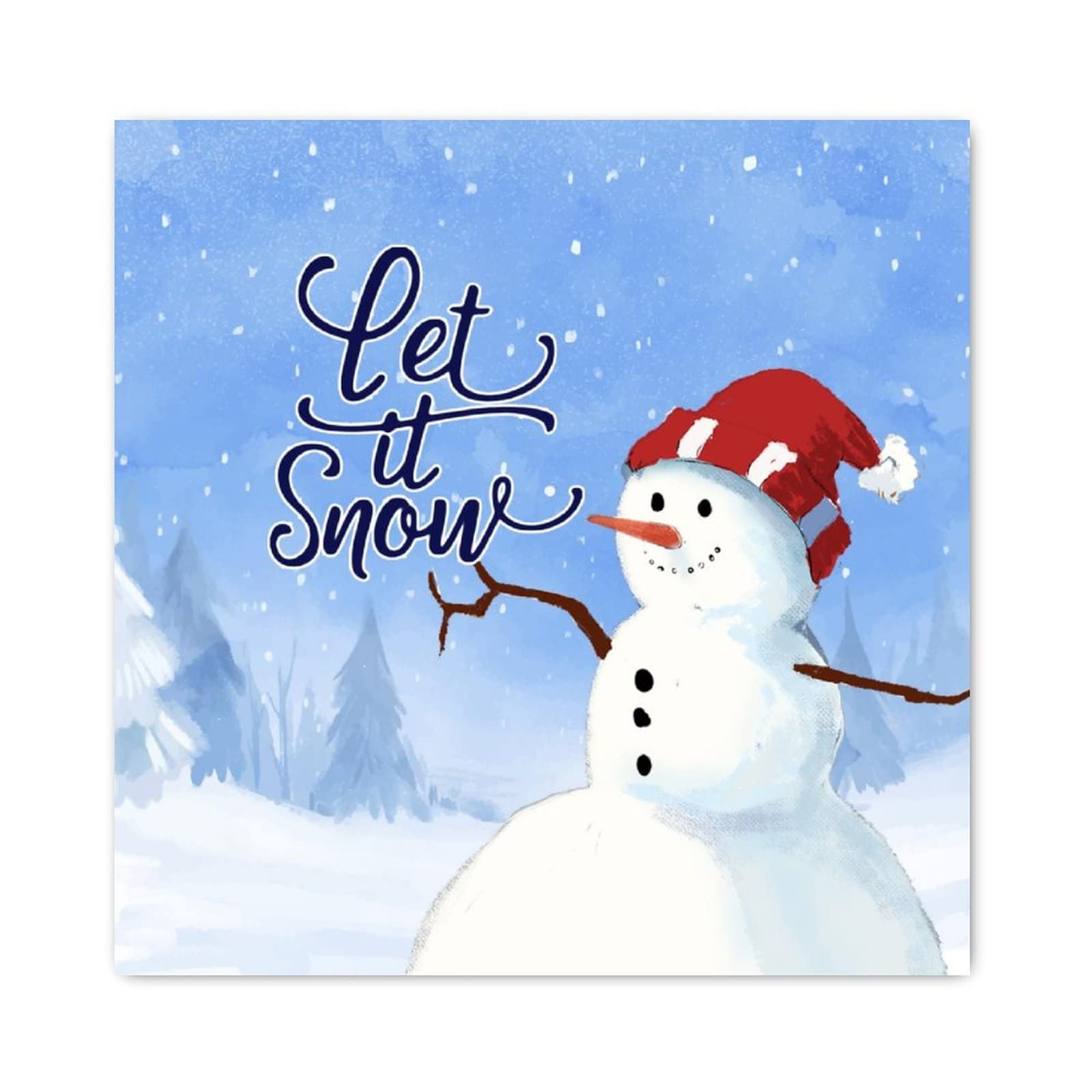 Panneau de Noël en bois suspendu 40x40 cm décoratif style rustique pour mur de chambre