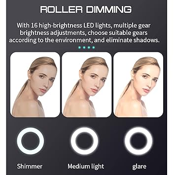 CALANDIS Mini 1080P/2K/5Mp Webcam with Ring Fill Light and Mic 5Mp Auto Focus