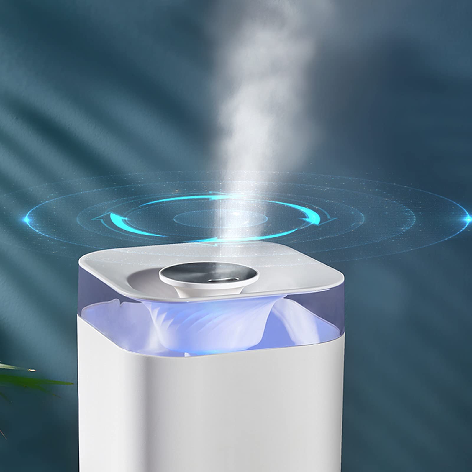 purificador de aire y humidificador Humidificadores for dormitorio, humidificador de niebla fresco ultrasónico: la unidad premium dura un funcionamiento silencioso y silencioso, apagado automático fil