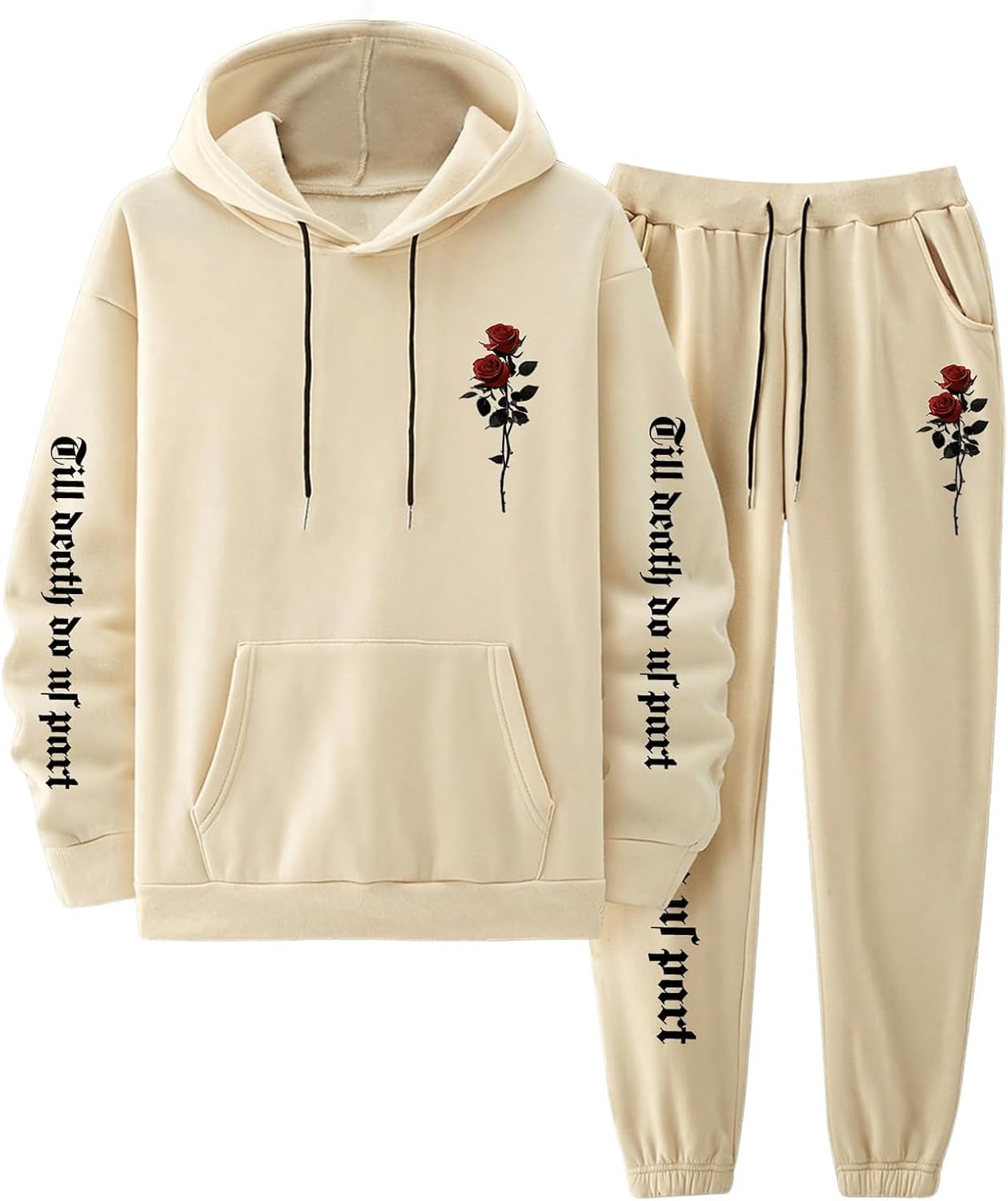 Streetwear Sweatsuits Men Hoodie And Sweatpants Set For Men Flared