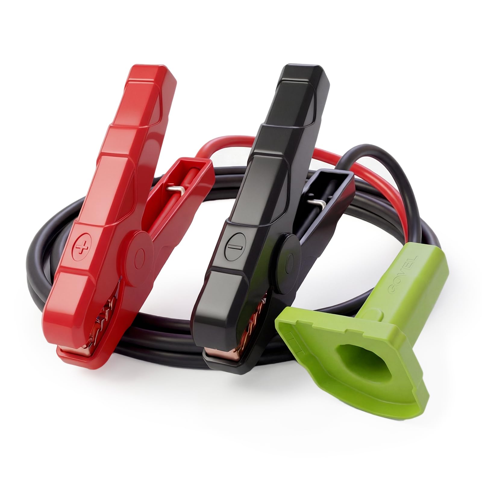 Kable rozruchowe do akumulatora Ryobi 18 V, 2 m, 8 AWG, czysta miedź, duże zaciski antypoślizgowe, przenośne automatyczne kable wspomagające do samochodów / kosiarki / narzędzi (bateria nie jest