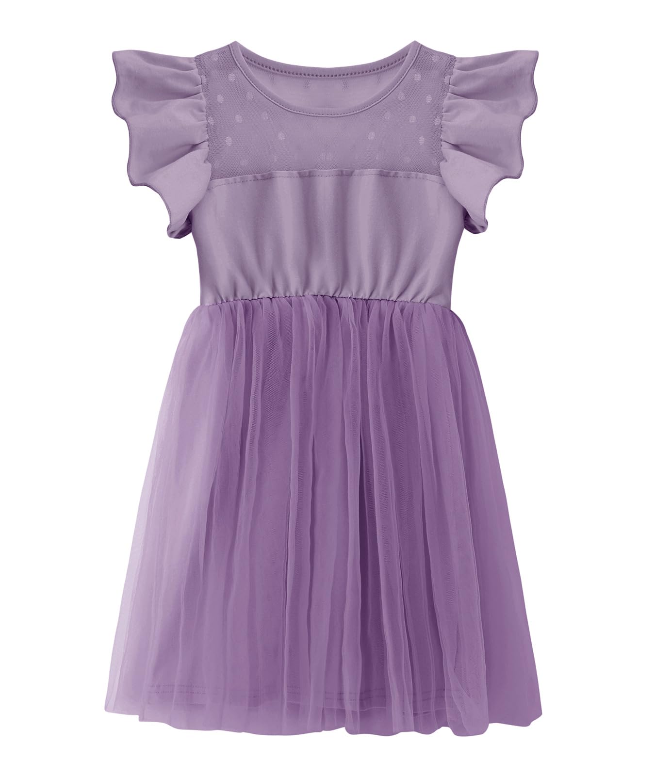 Dutebare Girl Tutu Dress Ruffle Sleeve Toddler Tulle Dresses Cute Princess Party Sundress