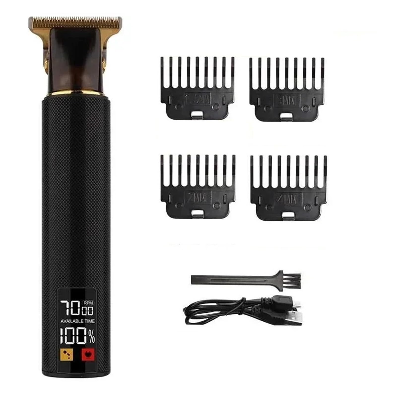Razors T9 LCD - Cortadora de pelo eléctrica, cabezal de afeitado eléctrico para peluquería (LCD negro)