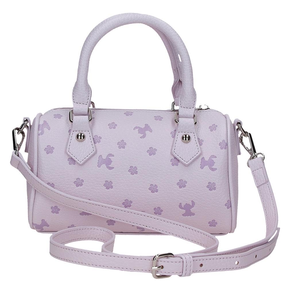 Joumma Disney Bloom Stitch Bolso Bowling Lila 21x10x12 cm PU y Polyester