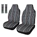 Copap Universal Stripe Colorful 4pc Front Seat Covers Saddle Blanket Baja Bucket Seat Cover with Seat-Belt Pad Protectors for Car, Truck & SUV