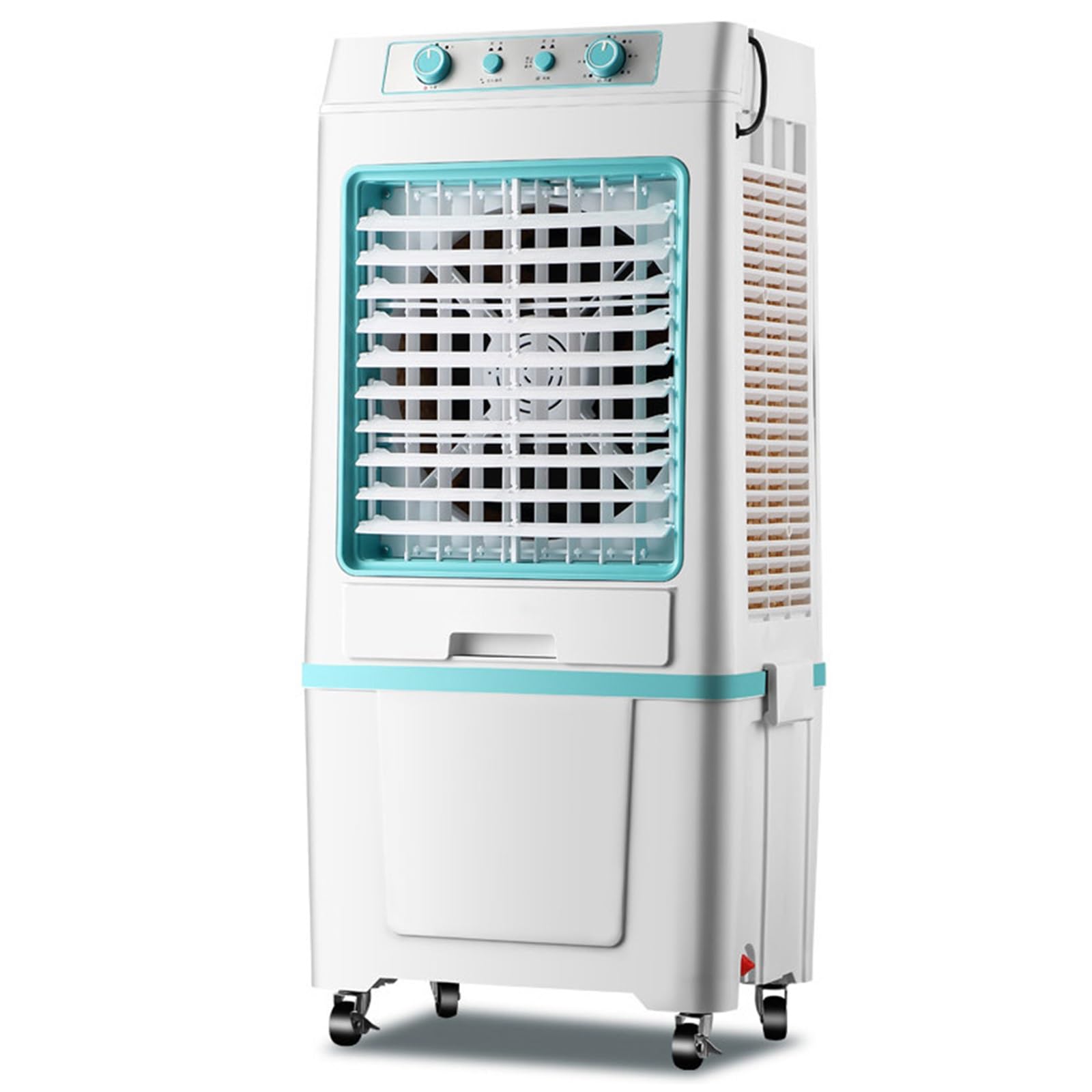 Yger Jzgb Blue 10.5 Gal Large Water Tank Swamp Cooler, Evaporative Air Cooler