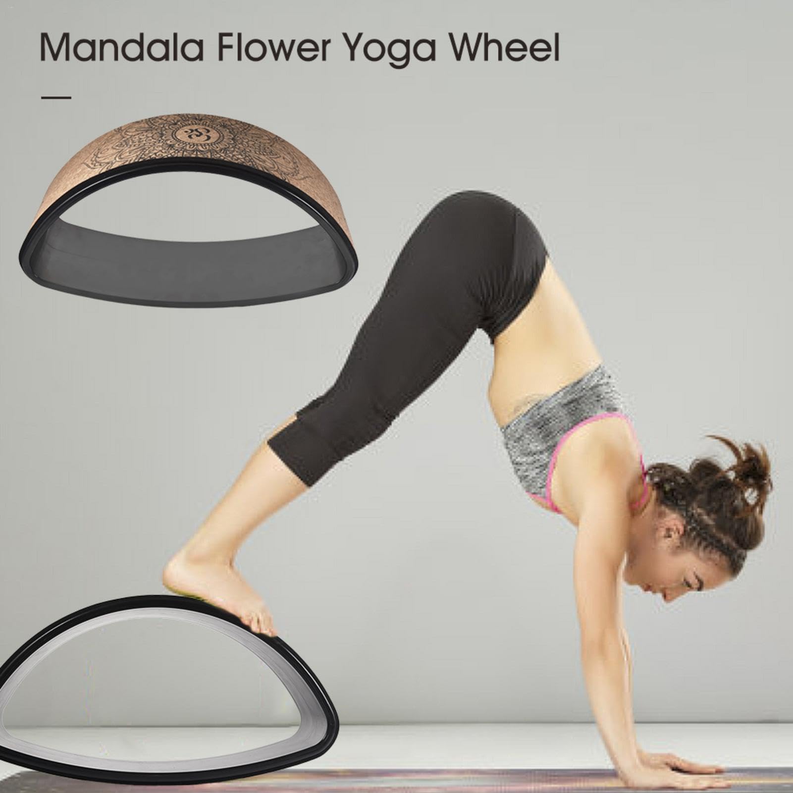 Ruota di curvatura della schiena – Ruota da yoga regolabile | Ruota da yoga a forma di per rompere la schiena, bici da yoga portatile per piegare la schiena, disagio, , pilates, r