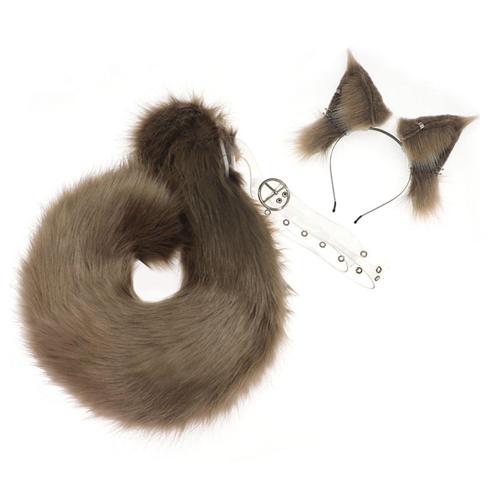 Ensemble Oreilles et Queue D'écureuil, Déguisement Animal pour Fêtes, Mascarades,