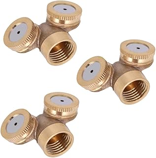 Kadimendium Bico de nebulização de jardim, 3 peças de bico de nebulização de cobre G1/2 DN15 irrigação de jardim bom efeito de atomização ampla gama de irrigação para resfriamento de telhado