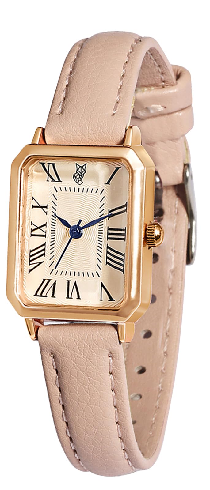 BESTKANG Leather Strap Watches for Women Elegant Dainty Ladies Watch Vintage Rectangle Women Quartz Wrist Watch