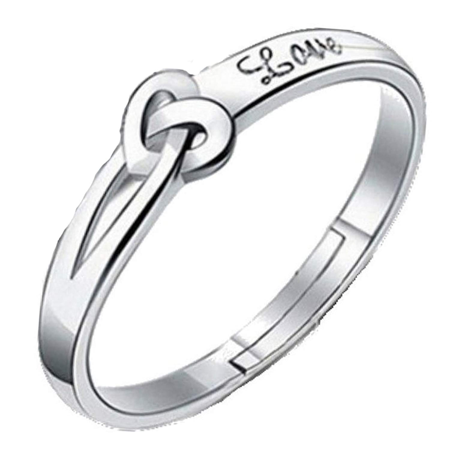 Mahi Heart Love Silver Color Adjustable Finger Ring for Men (FR1103117R) (B08WLWJD6T) Amazon Price History, Amazon Price Tracker