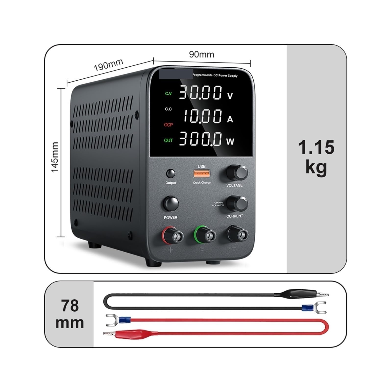 Zmienne zasilanie, Zasilacz Laboratoryjny DC 30 V 60 120 160 Regulowany Impulsowy Ustawiony Prąd Włączenia/wyłączenia(WPS1203H 120V 3A)