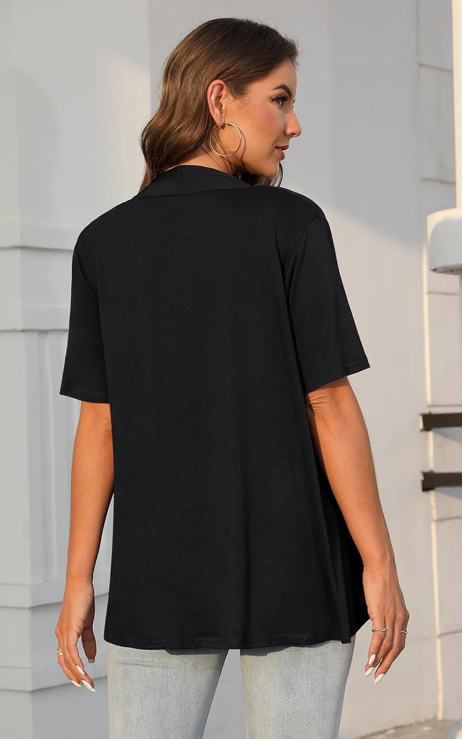 Women's 2026 Casual Short Sleeve Cardigan Front Tie Lightweight Summer Casual Open Front Cardigans - Image 5