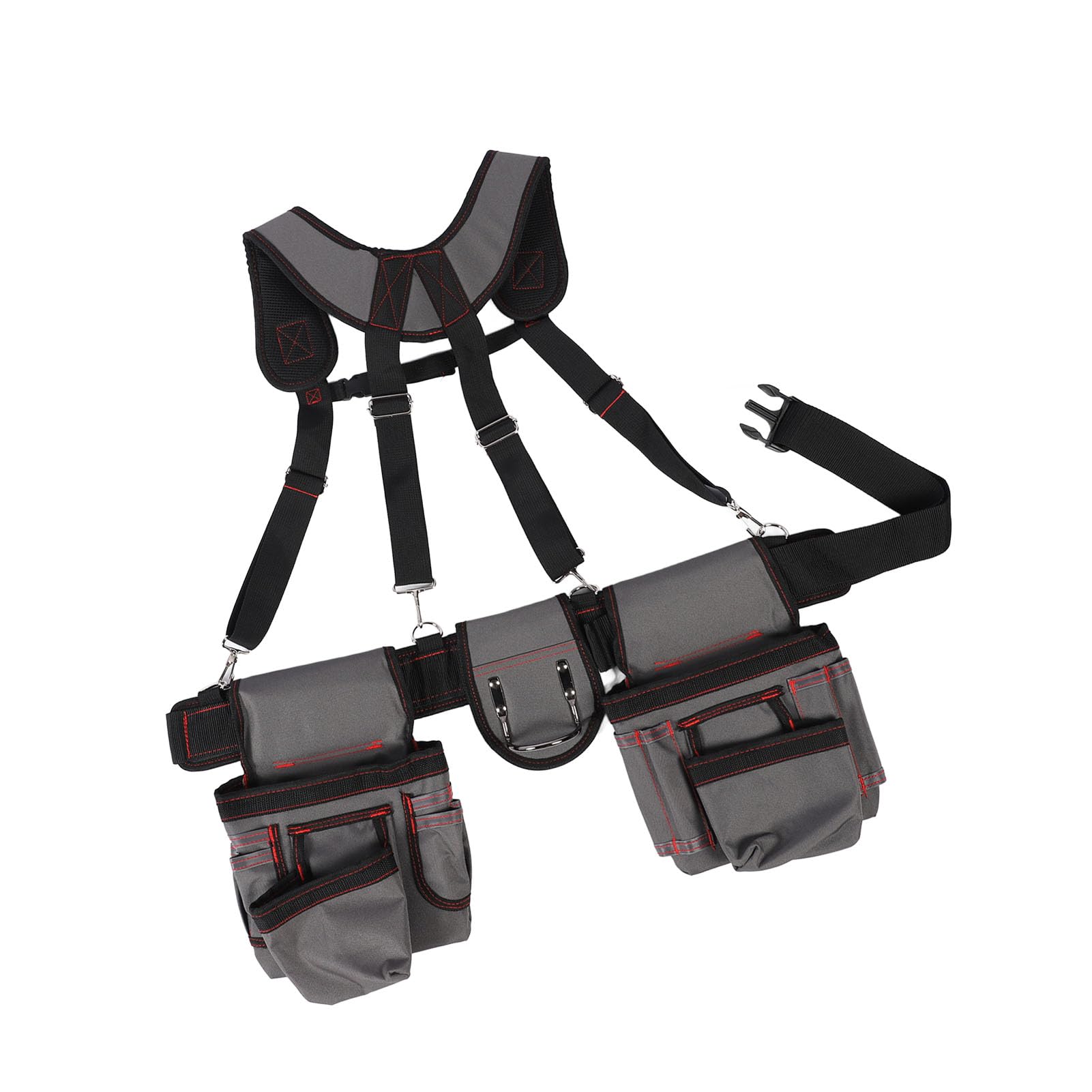 Generic Organisateur de Ceinture à Outils Professionnel avec Bretelles Robuste pour électriciens et Charpentiers en Polyester de qualité Supérieure 12 Poches