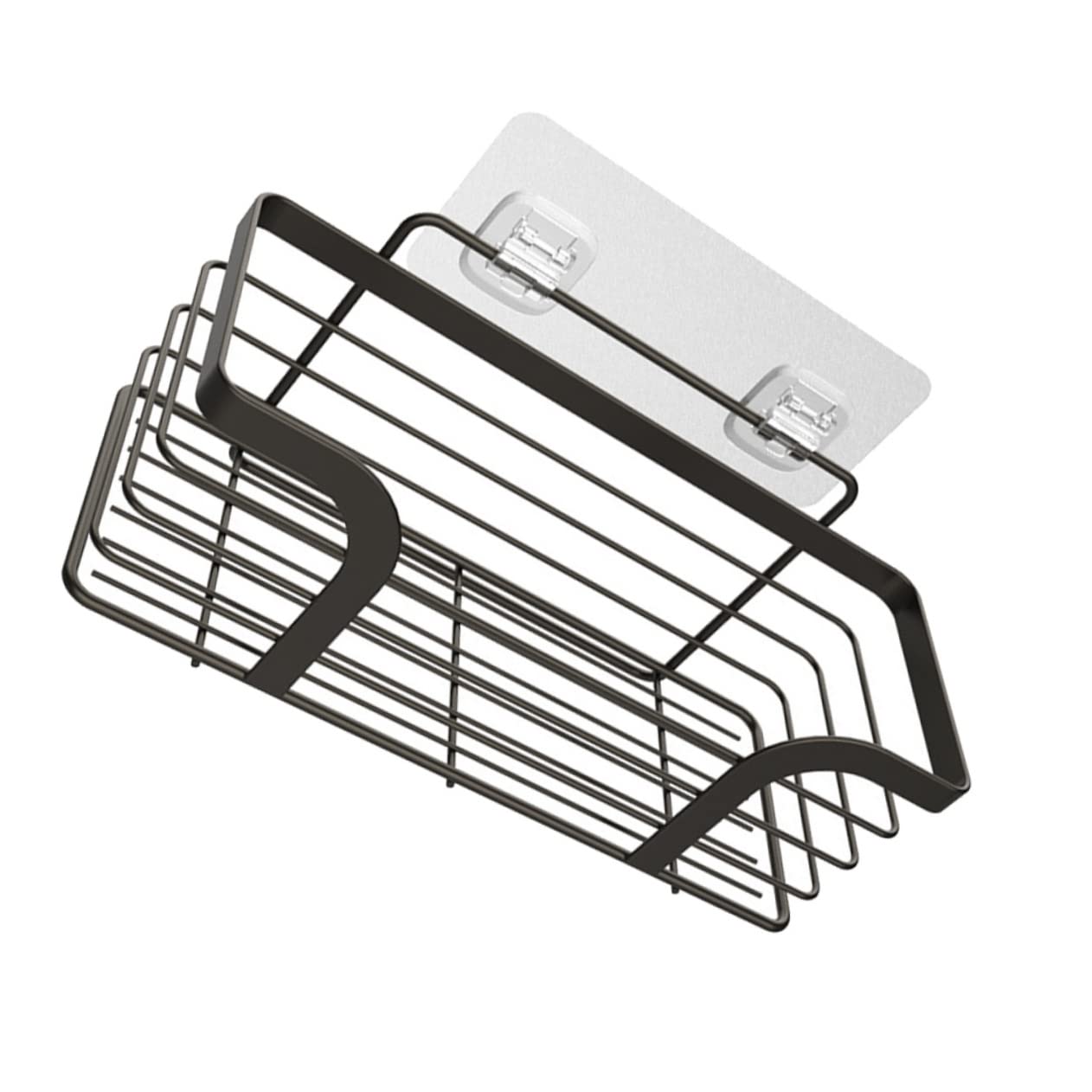 Anneome Estante de Ducha Adhesivo Negro de Acero Inoxidable 304 sin Taladro