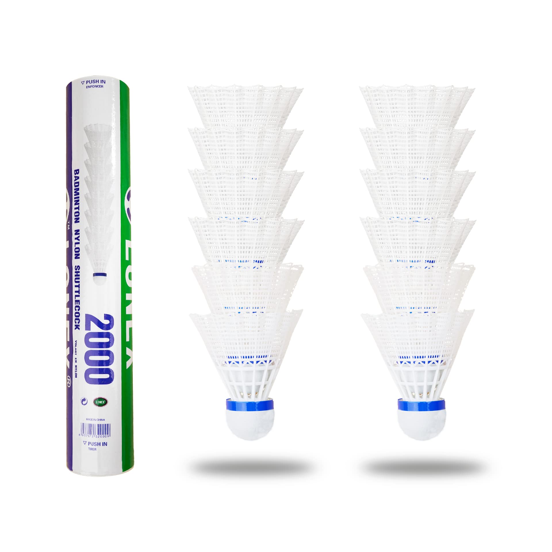10 Badminton Plastique Hybride Multicolore - Volants Rapides, Stables Et Durables Pour Entraînement Intérieur/Extérieur