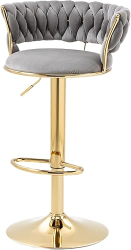 Miniatura 15 de Taburetes de bar modernos con respaldo, juego de 1 taburetes de bar de altura de mostrador para cocina, sillas para barra de cocina, silla de bar de