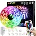 Led Strip Lights 16.4ft 5m RGB Color Changing Led Room Lights with Rf Remote 12V Power Supply 5050 Led Tape Lights for Room, Bedroom, Home, Bar, Tv, Kitchen, DIY Decoration