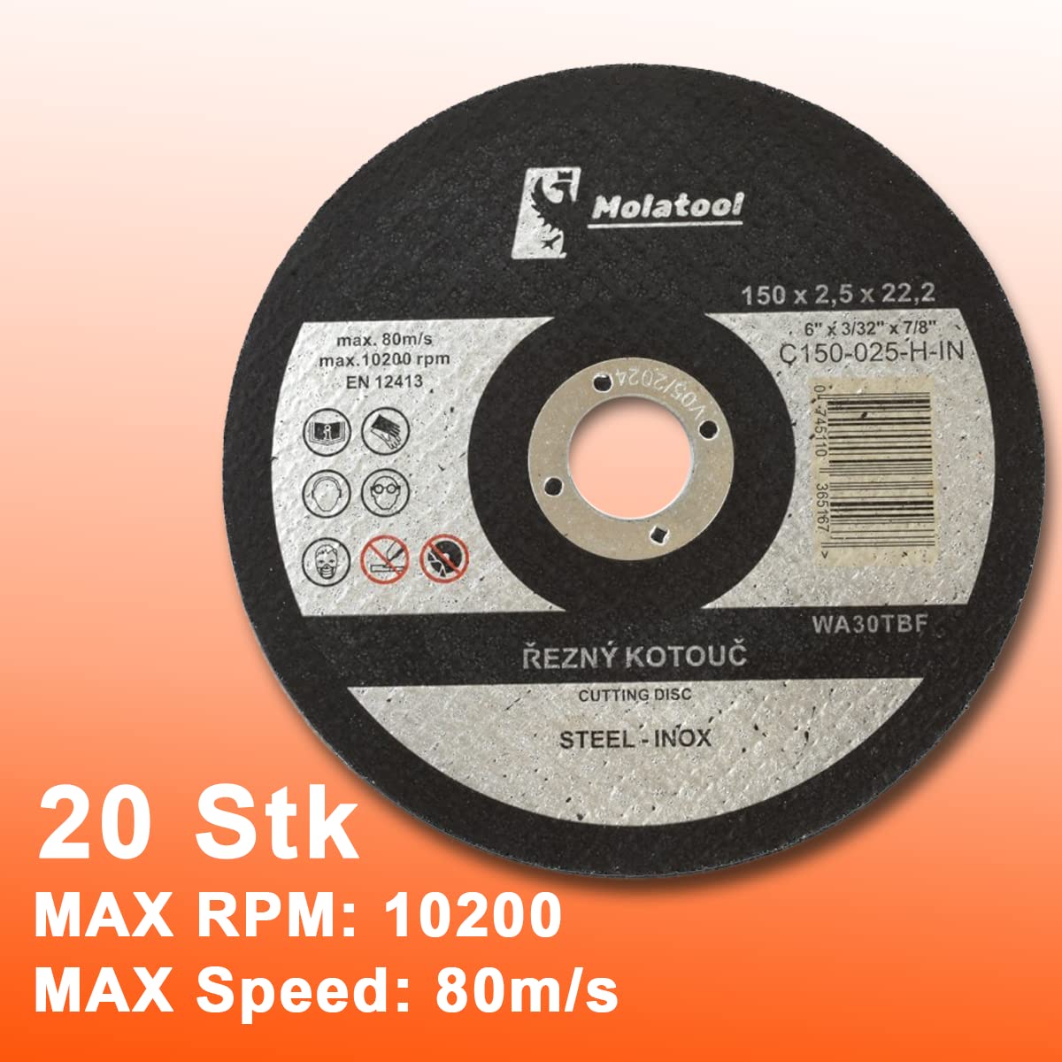 20 Dischi Da Taglio 150x2.5mm Per Smerigliatrice - Per Metallo E Acciaio Inox - Foto 10