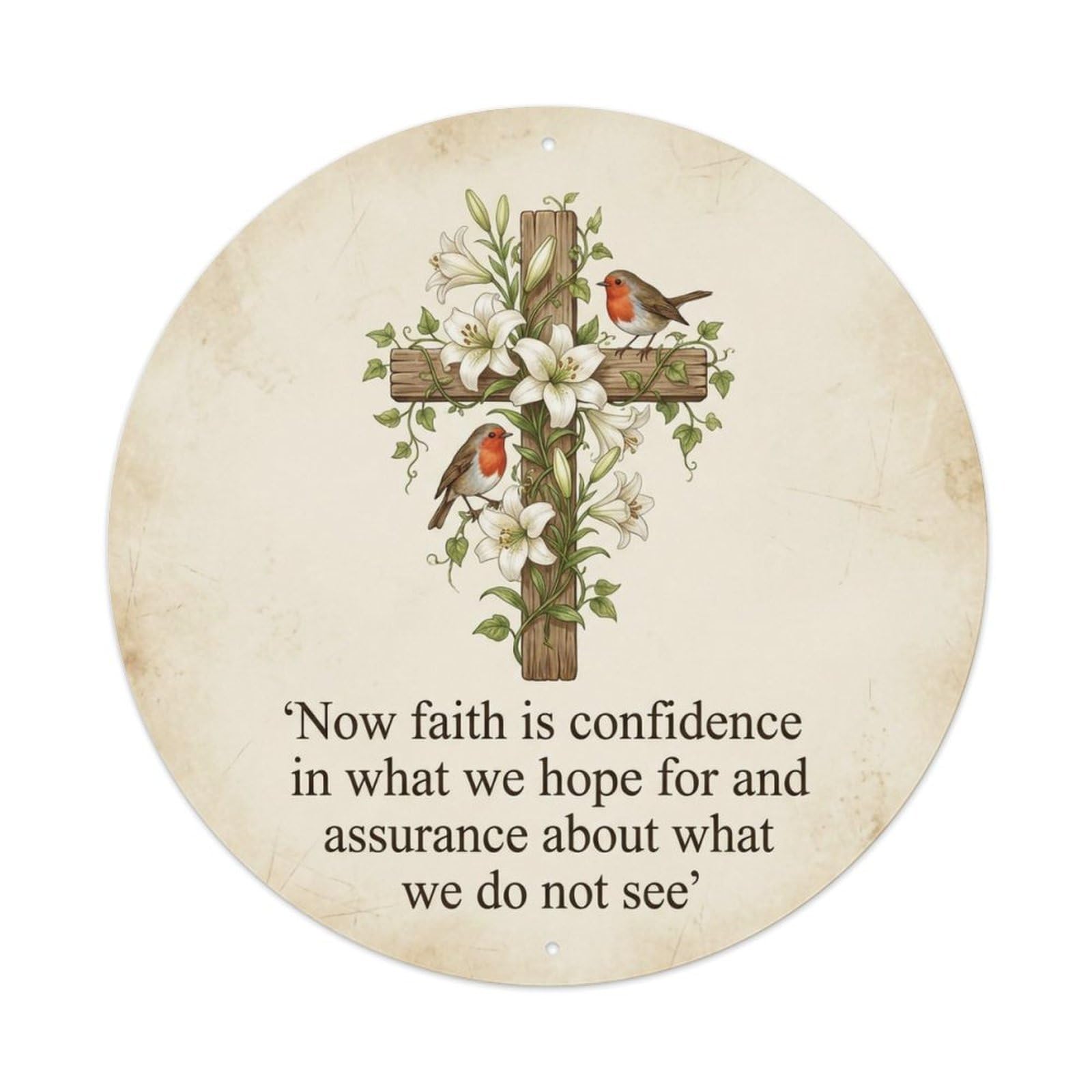 Metal Tin Sign European Robin Garden Sign Heaven Love Faith