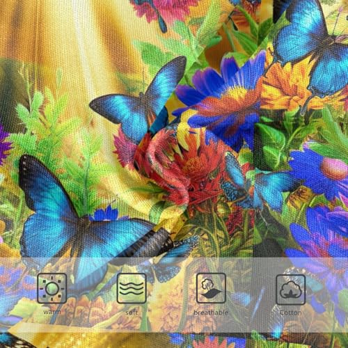 Joisal Cotton Toddlers Underwear Floral Vibrant Colorful Butterflies Sun Panties for Girl Aesthetic Kids Briefs Undies 2t3