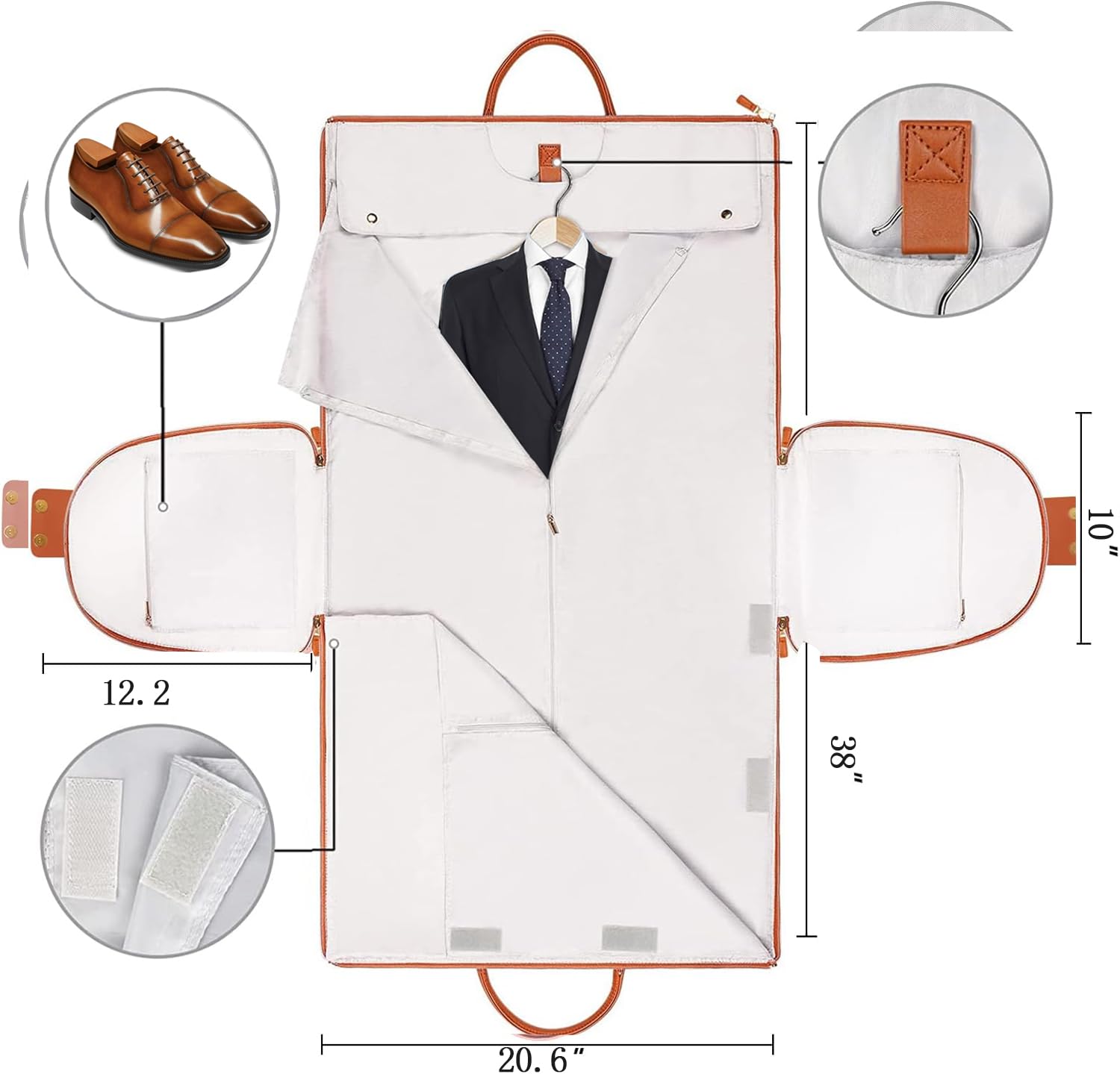 Bolsa de ropa de mano para colgar ropa, maleta, traje de viaje, con correa para el hombro, para viajes, hombres y mujeres