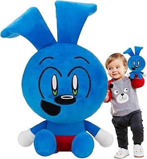 1Pcs Danno Cal Drawings Riggies Plush - 9.8in Cartoon Rabbit Figure Plush Dolls, Blue Rabbit Plush, Cute Danno Cal Drawings Plush Figure, Anime Plush Toys Pillow Rabbit Plush Toy Gifts for Kids Fans