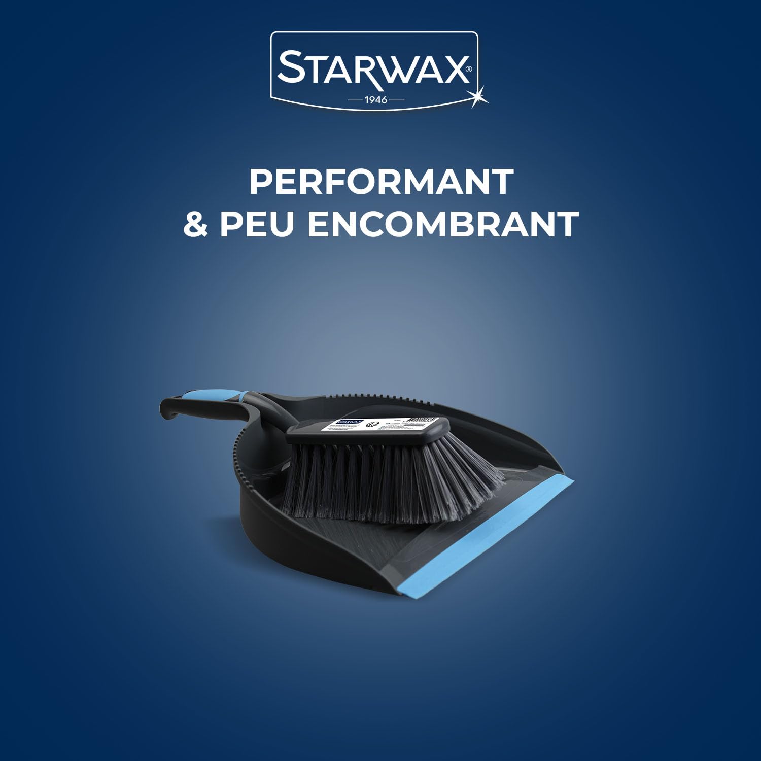 STARWAX combiné Pelle-balayette 33cm Bords crantés Fibres fleurées