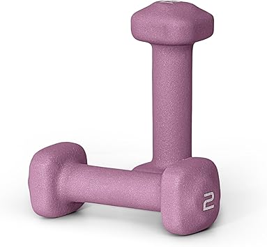 Tone Fitness Neoprene Dumbbell Weight Pairs with Anti-Roll Square Head | Multiple Options