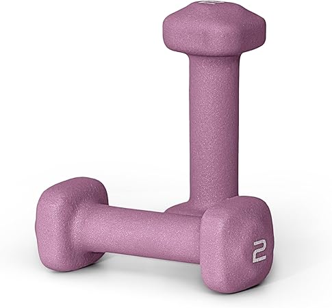 Tone Fitness Neoprene Dumbbell Weight Pairs with Anti-Roll Square Head | Multiple Options
