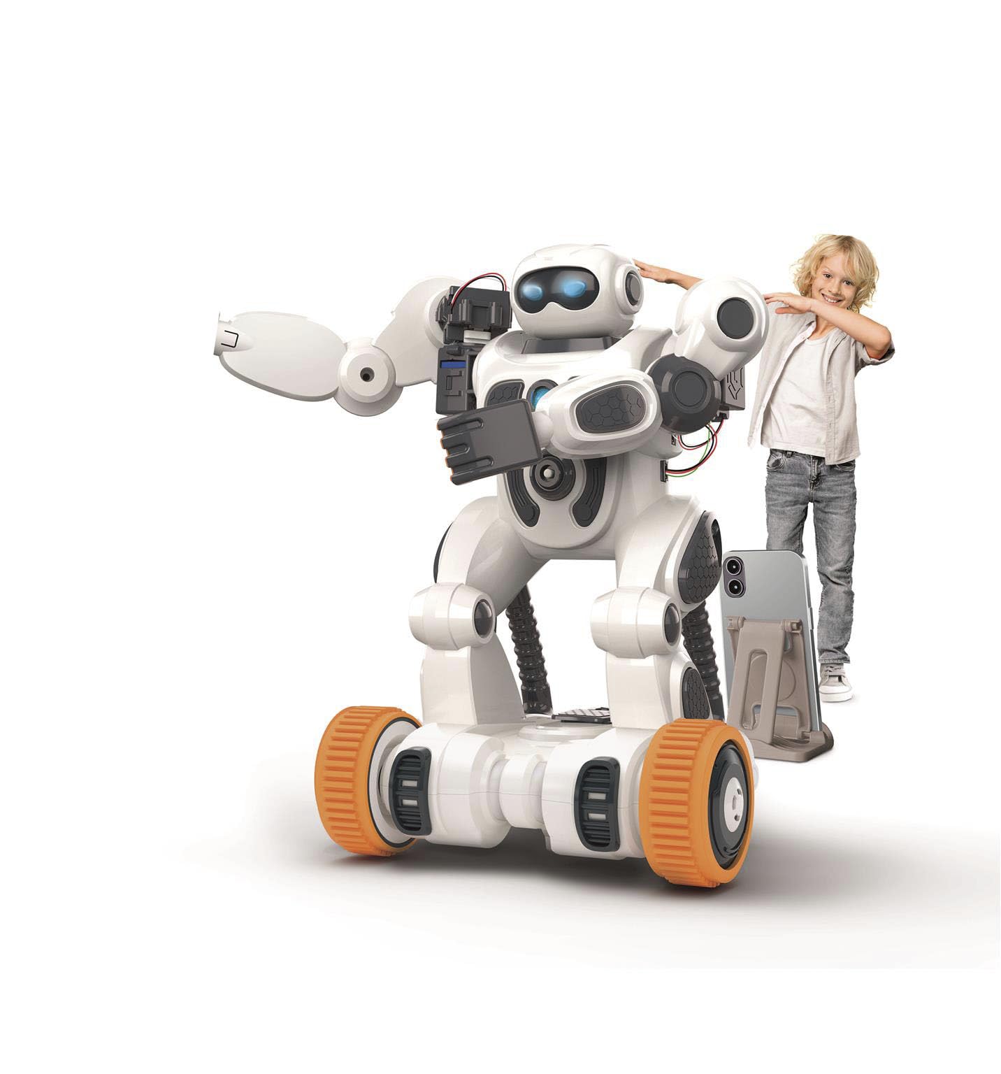 Clementoni Scienza e Gioco Robotics - AIRO PRO, Robot da Assemblare, Bambini 9+ Anni, con APP Dedicata e Tecnologia AI, Imita Movimenti con l'Intelligenza Artificiale, 6 Motori, Lingua Italiana, 19449