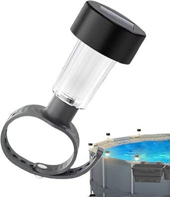 Fence Outdoor Solar Lights, Solar Pool Side Lights | External Lighting for Swimming Pool Decoration, Fence, Step, Patio, Backyard, Waterproof LED Lamp