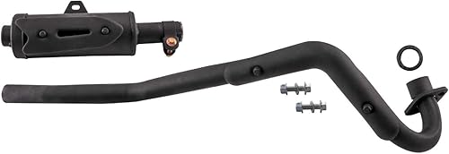 Fuerduo Tubo de escape de silenciador de 1.102 in 1 18 pulgadas para ATV Quad Go Kart 50cc 70cc 90cc 110 125cc