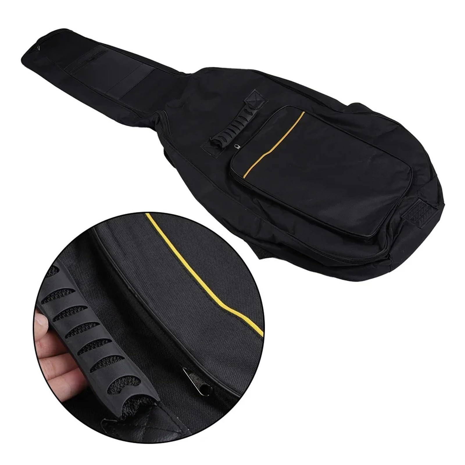 Bolsa Universal para Guitarra Estuche Impermeable for Guitarra, Doble Correa, Acolchado, Negro, Mochila for el Hombro, for Instrumentos clásicos