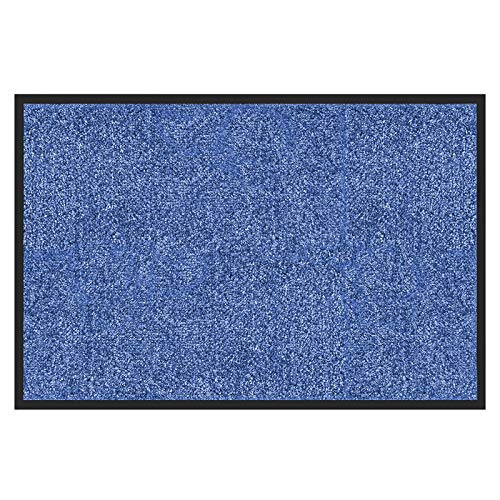 etm Hochwertige Fußmatte | schadstoffgeprüft | bewährte Eingangsmatte in Gewerbe & Haushalt | Schmutzfangmatte mit Top-Reinigungswirkung | Sauberlaufmatte waschbar & rutschfest (200x600 cm, Blau)