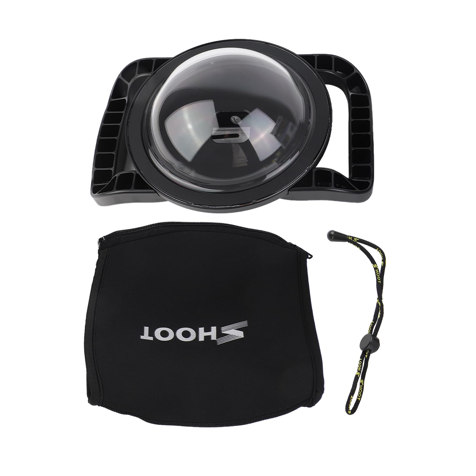 Obiettivo Dome Port per 10 e 9 Nero, Custodia, Accessori per Fotografia Subacquea Grandangolare da 45 m/180°